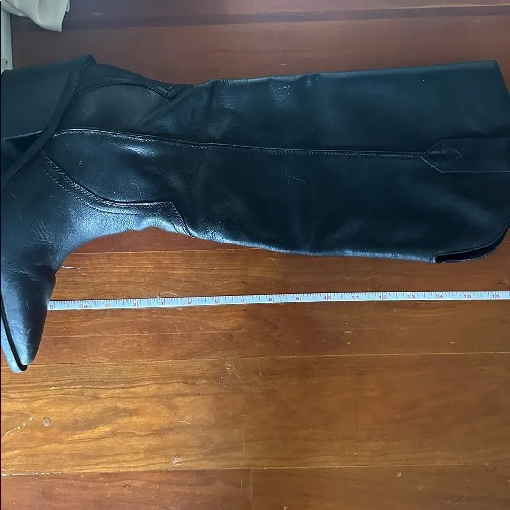 Mango knee high pointed toe heeled cowboy boots - Picture 6 of 8